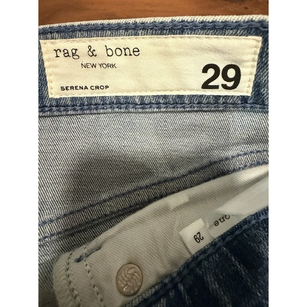RAG & BONE The Serena Crop Overbrook Jeans Pants Women's $286 NEW Size 29
